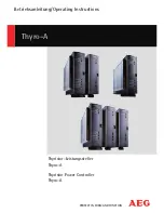 AEG THYRO-A Operating Instructions Manual preview