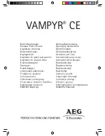 Предварительный просмотр 1 страницы AEG VAMPYR CE... Operating Instructions Manual