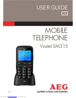 AEG Voxtel SM315 User Manual предпросмотр