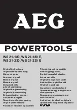 AEG WS 21-180 Original Instructions Manual preview