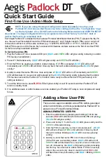 Aegis ADT-3PL256-2000 Quick Start Manual предпросмотр