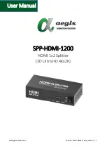 Aegis SPP-HDMI-1200 User Manual предпросмотр