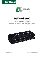 Aegis SWT-HDMI-1000 User Manual предпросмотр