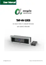 Aegis TAP-AV-1003 User Manual предпросмотр