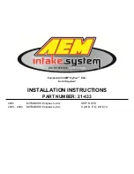 Предварительный просмотр 1 страницы AEM 21-433 Installation Instructions Manual