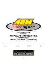 AEM 21-831C Installation Instructions Manual preview