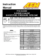 Preview for 1 page of AEM 30-0309 Instruction Manual