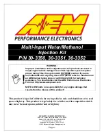 Preview for 1 page of AEM 30-3350 Setup And Installation Manual