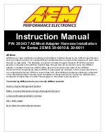AEM 30-3437 Instruction Manual preview