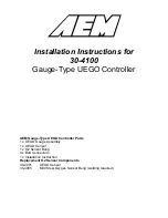 Предварительный просмотр 1 страницы AEM 30-4100 Installation Instructions Manual