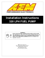 Preview for 1 page of AEM 320 LPH Installation Instructions