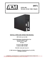 Preview for 3 page of AEM Motorola Series Installation And Operation Manual