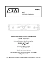 Preview for 2 page of AEM SM10 Installation And Operation Manual