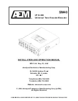 Предварительный просмотр 2 страницы AEM SM40 Installation And Operation Manual