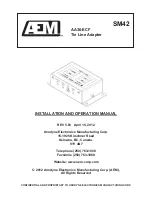 Preview for 2 page of AEM SM42 AA36-ECF Installation And Operation Manual