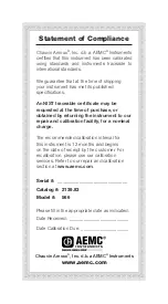 Preview for 2 page of AEMC 2139.83 User Manual