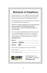 Preview for 2 page of AEMC 603 User Manual