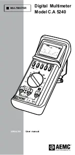 AEMC C.A 5240 User Manual preview