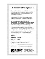 Предварительный просмотр 2 страницы AEMC CA832 User Manual