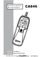 Preview for 1 page of AEMC CA846 User Manual