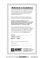 Preview for 2 page of AEMC CA846 User Manual