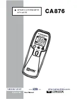 AEMC CA876 User Manual предпросмотр