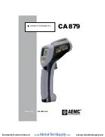 AEMC CA879 User Manual предпросмотр