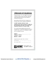 Предварительный просмотр 2 страницы AEMC CA879 User Manual