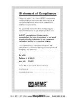 Preview for 2 page of AEMC CL601 User Manual