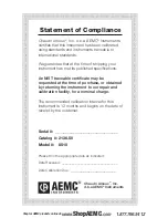 Preview for 2 page of AEMC DTR 8510 User Manual