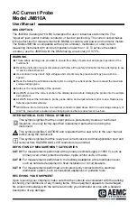 AEMC JM810A User Manual preview