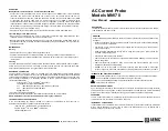 Предварительный просмотр 1 страницы AEMC MN170 User Manual