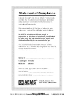 Предварительный просмотр 2 страницы AEMC MN261 User Manual