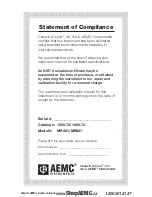 Preview for 2 page of AEMC MR461 User Manual