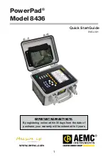 Preview for 1 page of AEMC PowerPad 8436 Quick Start Manual