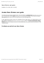 Предварительный просмотр 1 страницы Aeon Labs Aeotec Nano Dimmer User Manual