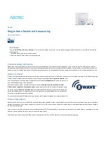 Preview for 1 page of Aeotec AEOEZW116 Quick Start Manual