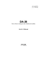 AEQ DA-26 User Manual preview