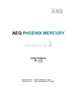 Предварительный просмотр 1 страницы AEQ PHOENIX MERCURY User Manual