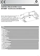 Preview for 1 page of aerauliqa QR180ABP Installation Manual