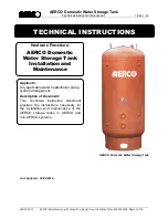 Aerco 210 GAL. Technical Instructions preview