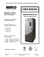 Preview for 1 page of Aerco Innovation 1060 User Manual