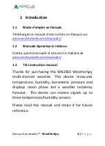 Preview for 4 page of Aercus WeatherSpy User Manual