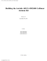 Aerialix ARLX-OM2400 Building Manual preview