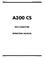 Aeris A300 CS Operating Manual preview