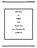 Предварительный просмотр 2 страницы Aeris A300 CS Operating Manual