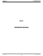 Preview for 36 page of Aeris F11 Operating Manual