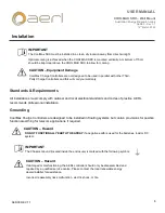 Preview for 8 page of aerl CoolMax SRX 600/35-120 Installation And Operation User Manual