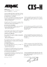 Preview for 2 page of AERMEC CXS 1207 H Technical And Installation