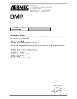 Preview for 4 page of AERMEC DMP Manual